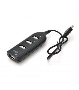 Хаб USB 2.0 4 порту, Black, 480Mbts живлення від USB, Blister Q200
