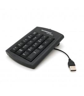 Цифровая клавиатура USB для ноутбука, длина кабеля 130см, (126х93х20 мм) Black, 19к, Blister-box