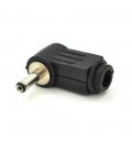 Перехідник DC 3.5x1.1mm (тато) під пайку, штекер 90°