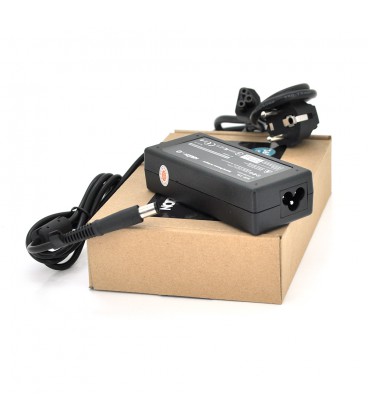 Блок живлення MERLION для ноутбука HP 18.5V 3.5A (65 Вт), штекер 7.4*5.0мм, довжина 0,9м + кабель живлення