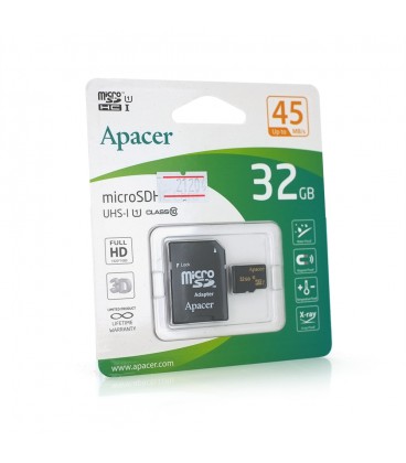 Карта памяти Apacer microSDHC Class 10 UHS-I, 32GB