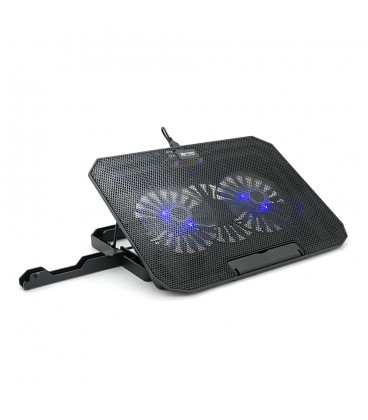 Подставка под ноутбук XSTRIKE XS-11, 10-17', 2*140mm 1300±10% RPM, корпус пластик+алюминий, 2xUSB 2.0, 371x266x30mm, RGB, Box Q2