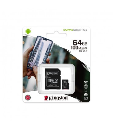 Карта пам'яті Kingston Canvas microSDHC Class 10 UHS-I, 64GB