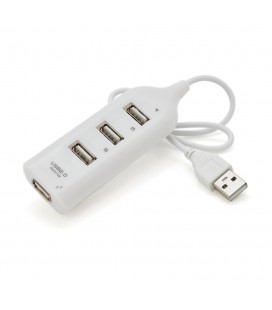 Хаб USB 2.0 4 порти, White, 480Mbts живлення від USB, Blister Q200