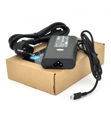 Блок живлення MERLION для ноутбука DELL 20V4.5A / 15V3A / 9V3A / 5V3A (90 Вт) штекер TYPE-С, довжина 0,9 м + кабель живлення