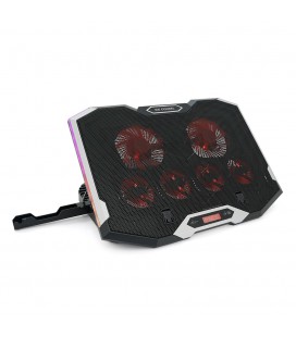 Підставка для ноутбука IceCoorel K9, 10-17", 4*100mm 1400±10% RPM + 4*70mm 2500±10%RPM, 2xUSB2.0 + підставка для мобільного теле