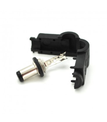 Переходник DC 5.5x2.5mm(папа) под пайку, штекер 90°