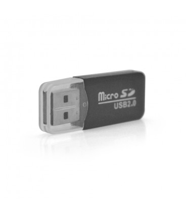 Кардридер універсальний MERLION CRD-1BK TF/Micro SD, USB2.0, Black, OEM Q1500