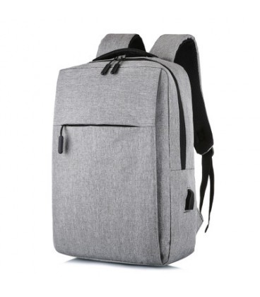 Рюкзак для ноутбука Merlion 14", вихід під USB-кабель, 32х11х41 см, Grey