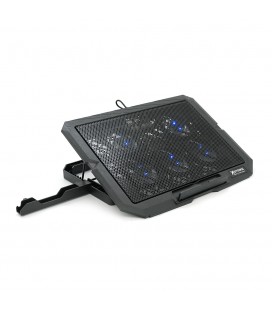 Підставка під ноутбук XSTRIKE XS-55, 10-17", 5*70мм 2200±10% RPM, корпус пластик+алюміній, 2xUSB 2.0, 356x259x28mm, RGB, Box Q20