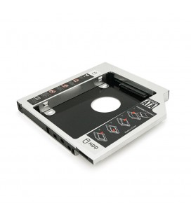 Адаптер підключення HDD 2.5 '' 12.7 mm в відсік приводу ноутбука SATA / mSATA (HDC-25), корпус aluminum+plastic, Blister, Q100