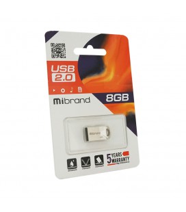 Флеш-накопичувач Mibrand Hawk, USB 2.0, 8GB, Metal Design, Blister