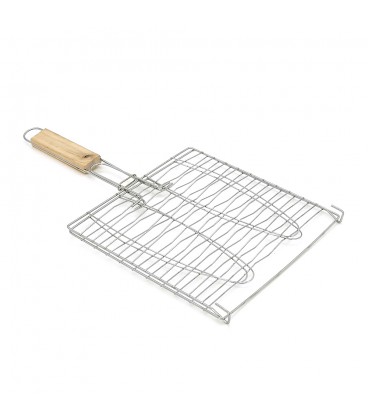 Решетка-гриль для рыбы, двойная, 22х22 cm, нержавеющая сталь