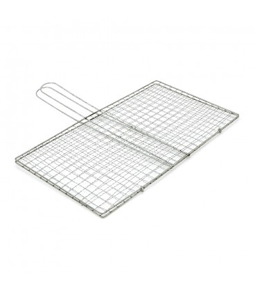 Решетка для гриля, 33,5х18,5 см, ручка 13 см, нержавеющая сталь