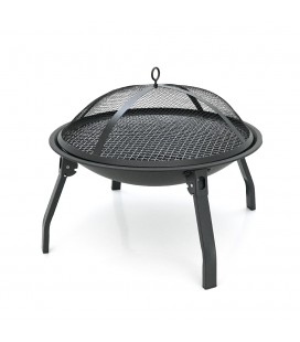 Гриль угольный круглый, 55х28 см, Black
