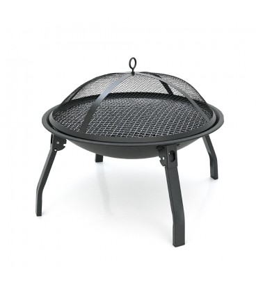 Гриль вугільний круглий, 55х28 см, Black