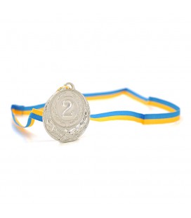 Медаль нагородна спортивна, 2 місце - "срібло", діаметр 6,5 см