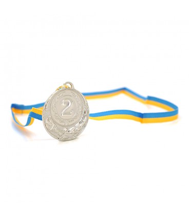 Медаль нагородна спортивна, 2 місце - "срібло", діаметр 6,5 см