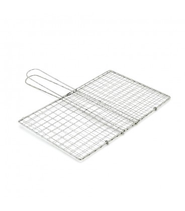 Решетка для гриля, 25х16,5 см, ручка 14 см, нержавеющая сталь