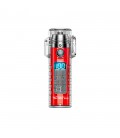 Запальничка дугова з ліхтариком KY-RD, LED 3 режими, Li-ion 260mAh, Type-C, IP56, 95x28mm, Red, BOX