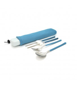 Набір столових приборів із нержавіючої сталі (ложка, виделка, китайські палички)