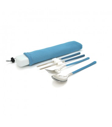 Набір столових приборів із нержавіючої сталі (ложка, виделка, китайські палички)