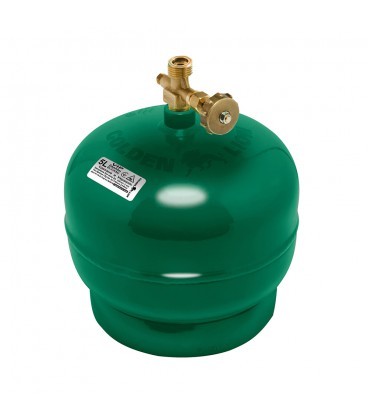Газовый баллон Golden Lion 2кг (4,8л), давление 18BAR + горелка 20354, Green, Q4