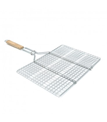 Решiтка-гриль подвійна, 40-30cm, нержавіюча сталь