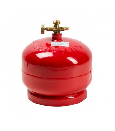 Газовий балон ПРОПАН 2кг (4,8л), тиск 18BAR, 2200Вт, витрата 145 г/год + пальник 20448, Red, Q4