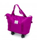 Дорожня сумка-трансформер, 55х22х80 cm, 56-75 л., Коліщатка, Dark purple, 1,1 кг