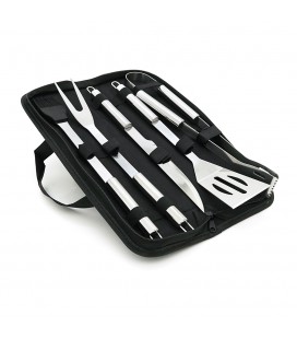 Набор из 5 аксессуаров для гриля, щипцы, вилка, лопатка, нож, кисточка, 0,730 кг