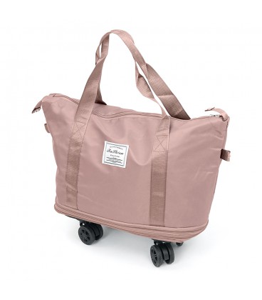 Дорожная сумка-трансформер, 55х22х80 cm, 56-75 л., колесики, Pink, 1,1кг