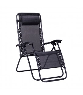 Кресло-шезлонг Релакс С3029, 1600*640*1090мм, Black, OEM