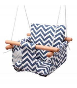 Детское подвесное кресло (качели) KY-RS, 26*26*21см, ткань, деревянные крепления , веревки , подушка, до 25кг