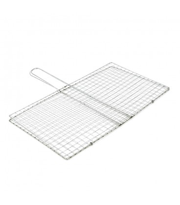 Решетка для гриля, 38,5х21 см, ручка 13,5 см, нержавеющая сталь