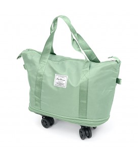 Дорожня сумка-трансформер, 55х22х80 cm, 56-75 л., Коліщатка, Green, 1,1 кг