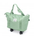 Дорожня сумка-трансформер, 55х22х80 cm, 56-75 л., Коліщатка, Green, 1,1 кг