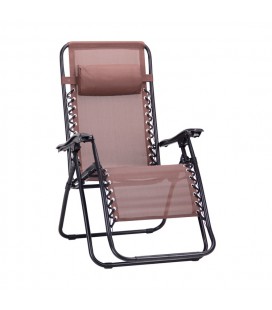 Кресло-шезлонг Релакс С3029, 1600*640*1090мм, Black/Brown, OEM