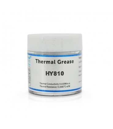 Паста термопровідна HY-810 10g, банку, Grey, 4,63W / m-K, 0.0087 ° C-in² / W, -30 ° ≈280 °, OEM Q38