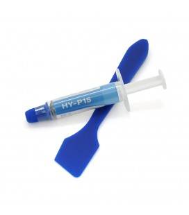 Професійна термопровідна паста HY-P15 1г, шприц, Gray, 15,2W/m-K, 90000 МПа. С, 0.001°C-in²/W, -20°≈130°, Blister