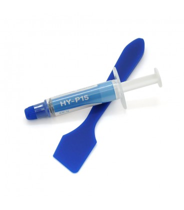 Професійна термопровідна паста HY-P15 1г, шприц, Gray, 15,2W/m-K, 90000 МПа. С, 0.001°C-in²/W, -20°≈130°, Blister