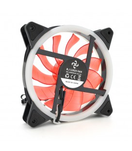Кулер корпусний 12025 DC sleeve fan 3pin + 4pin - 120*120*25мм, 12V, 1200об/хв, Red, двосторонній