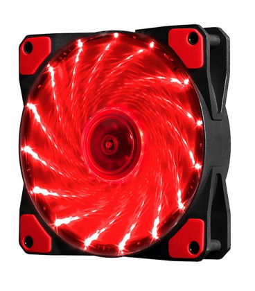 Кулер корпусний 12025 DC sleeve fan 3pin + 2pin - 120 * 120 * 25мм, 12V, 1100об / хв, 15LED, Red