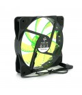 Кулер корпусний 12025 DC sleeve fan 4pin - 120 * 120 * 25мм, 12V, 1100об / хв, 15LED, Green