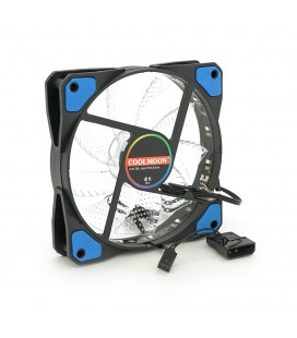 Кулер корпусний 12025 DC sleeve fan 3pin + 4pin - 120*120*25мм, 12V, 1100об/хв, Blue