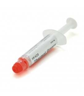 Паста термопровідна HY-420 1g, шприц, White, 1,36W / m-K, 0.229 ° C-in² / W, -30 ° ≈300 °, В'язкість -1K cPs, OEM Q50