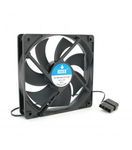 Кулер корпусный HXS, 120x120x25mm, 12V, 2-pin MOLEX, Black, OEM