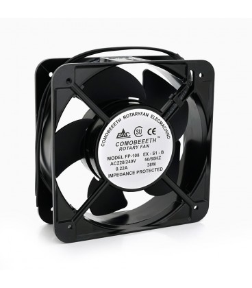Кулер для охолодження серверних БП BT-220 15050B2H DC sleeve fan 2pin під паяння - 150*150*50мм, 220V/0,22A, 2600об/хв Q24