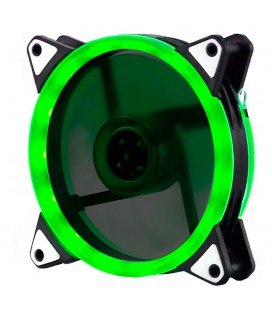 Кулер корпусний 12025 DC sleeve fan 4pin - 120*120*25мм, 12V, 1100об/хв, Green, двосторонній