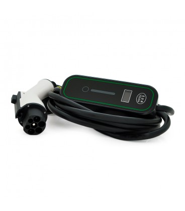 Зарядний пристрій для електромобіля DC: 220V/16A, довжина кабелю 10m, IP67, LED-індикація, роз'єм GB/T, з перемикачем